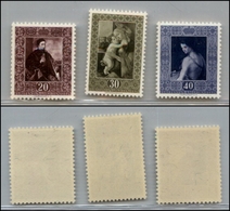 2565 LIECHTENSTEIN - 1952 - Riproduzioni Di Quadri (268/270) - Serie Completa - Gomma Integra - Andere & Zonder Classificatie