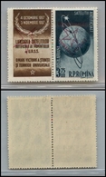 2591 ROMANIA - 1957 - 3,75 Lei (1720) - Coppia Con Soprastampa Capovolta - Gomma Integra - Andere & Zonder Classificatie