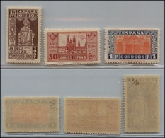 2637 SPAGNA - 1937 - Anno Giubilare Compostela (Unif.595/595) - Serie Completa Di 3 Valori - Nuovi Con Gomma (42) - Andere & Zonder Classificatie