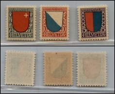 2657 SVIZZERA - 1920 - Pro Juventute (Unif.176/178) - Serie Completa Di 3 Valori -  Gomma Integra (52) - Autres & Non Classés