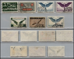 2687 SVIZZERA - 1923/1938 - Posta Aerea - 7 Valori Del Periodo - Usati (190) - Other & Unclassified