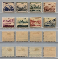 2689 SVIZZERA - 1941 - Posta Aerea - Vedute E Aereo (Unif.A27/A34) - Serie Completa Di 8 Valori - Nuovi Con Gomma (40) - Andere & Zonder Classificatie