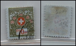 2702 SVIZZERA - 1911/1921 - Francobolli In Franchigia - 10 Cent Croce Bianca Senza Cifre Di Controllo (Unif.5) - Usato ( - Other & Unclassified
