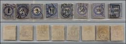 2703 SVIZZERA - 1878 - Segnatasse (1/3+5/9) - 8 Valori Usati (82) - Andere & Zonder Classificatie