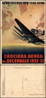 2712 CARTOLINE - MILITARI - Crociera Aerea Del Decennale 1933 - Illustratore Di Lazzaro M. - Nuova FG - Segni Di Matita  - Autres & Non Classés