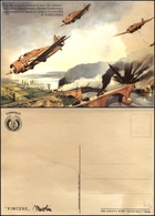 2731 CARTOLINE - MILITARI - BA.65 Che Bombardano Ponti - Frase D'Annunzio - Nuova FG (25) - Other & Unclassified