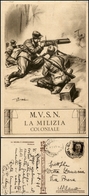 2755 CARTOLINE - MILITARI - M.V.S.N. La Milizia Coloniale - Illustratore Pisani - Viaggiata 6.8.1941 (60) - Andere & Zonder Classificatie