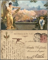 2897 CARTOLINE - MILITARI - Mitraglieri FIAT Brescia - Viaggiata 10.2.1919 - Andere & Zonder Classificatie