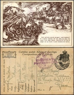 2918 CARTOLINE - MILITARI - Franchigia Militare - 1918 - Guerra - Illustratore Mazzoni "senti Dall'altra Sponda" (F17A-1 - Sonstige & Ohne Zuordnung