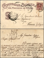 2951 CARTOLINE - PUBBLICITARIE - Compagnia Singer Per Macchine Da Cucire - Viaggiata 24.1.1913 - Andere & Zonder Classificatie