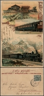 2958 CARTOLINE - COMMEMORATIVE - Traforo Del Gottardo - Tre Immagini - Cantoniera, Vettura Restaurant E Treno Express -  - Autres & Non Classés