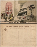 2959 CARTOLINE - COMMEMORATIVE - Associazione Nazionale Fascisti Ferroviari - Comitato Lombardo "Italiani Ricordate! - I - Sonstige & Ohne Zuordnung