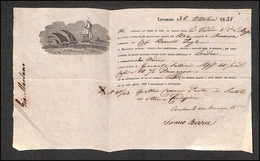 2985 VARIE - Polizza Di Carico Navale - Da Livorno A Londra Del 30.10.1838 - Andere & Zonder Classificatie