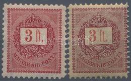 ** 1888 3Ft Próbanyomat Más Alapszínnyomással + Támpéldány Luxus Minőség RRR! - Autres & Non Classés