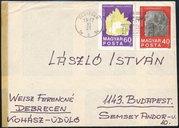 1969 100 éves A Magyar Állami Földtani Intézet Vágott 40f és 60f Barna, Illetve Színnyomat Nélkül Futott Levélen (80.000 - Other & Unclassified