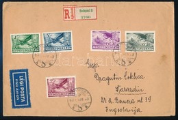 1937 Ajánlott Légi Levél 9,40P Bérmentesítéssel, érkezési Bélyegzéssel, 2 Levélzáróval.  / Registered Airmail Cover With - Autres & Non Classés