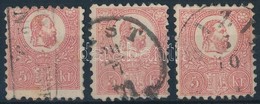 O 1871 Kőnyomat 3 Klf Színárnyalatú 5kr (18.000) - Altri & Non Classificati