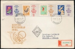 1965 Bélyegnap Vágott Négyescsík Ajánlott FDC-n - Altri & Non Classificati