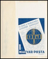 ** 1971 25 éves A Nemzetközi újságíró Szervezet Vágott ívsarki Bélyeg - Andere & Zonder Classificatie