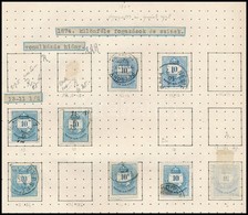 O Színesszámú Krajcáros Gyűjteménymaradvány 1874-1881, 163 Db Bélyeg Albumlapokon Mindenféle érdekességekkel, Különleges - Autres & Non Classés