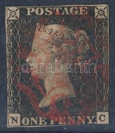 O Nagy-Britannia 1840 Black Penny Javított Példány / Demaged, Repaired - Andere & Zonder Classificatie