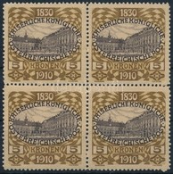 ** Ausztria 1910 Jubileumi 5K Reprint Négyestömb - Andere & Zonder Classificatie