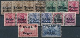 ** O Német Megszállás Az I. Világháborúban Belgium Tétel 1914-1918 Változatokkal 2 Stecklapon (~Mi EUR 250,-) - Autres & Non Classés