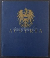 O Ausztria és Területei 1850-1979 Előnyomott (részben Filázott) Csavaros Albumban, Austria Feliratú Kék Csavaros Borítóv - Other & Unclassified