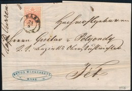 1856 3kr II Levélen 'RAAB' - 'TÉTH' - Altri & Non Classificati