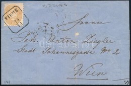 1864 15kr Levélen 'FIUME' - 'WIEN' - Other & Unclassified