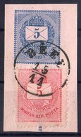 1874 5kr 5kr Díjjegyes Kivágáson / Mi 17 On PS-cutting 'BEÉL' - Andere & Zonder Classificatie