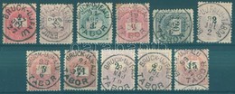 O 1881-1898 11 Db Bélyeg / 11 Stamps 'BRUCK-ÚJFALU', 'BRUCK-UJFALU TÁBOR' - Other & Unclassified
