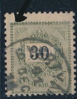 O 1889 30kr Javított Gyöngyökkel, A Boríték Szárai Hiányosak, Kopott Nyomat - Autres & Non Classés