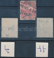 O 1900/1909 3 Db Turul Bélyeg Vízjelhibákkal, Ritka - Andere & Zonder Classificatie