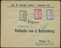 1918 Repülő Posta 1,50K Céges Levélen Bécsbe - Autres & Non Classés