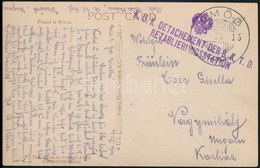 1914 Tábori Posta Képeslap 'K.U.K. DETACHEMENT DER 8. K.T.D. RETABLIERUNGSSTATION' + 'EMŐD' - Autres & Non Classés