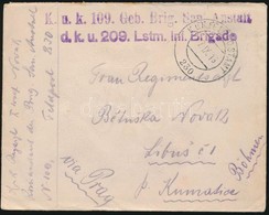 1916 Tábori Posta Levél 'K.u.k. 109. Geb. Brig. San. Anstalt D.k.u. 209. Lstm. Inf. Brigade' - Andere & Zonder Classificatie