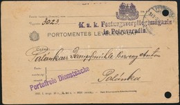 1918 Tábori Posta Levelezőlap 'K.u.k. Festungsverpflegsmagazin In Petrovaradin' - Autres & Non Classés