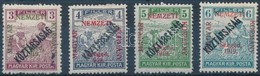 * Szeged 1919 Arató/Köztárssaság 3f, 4f, 5f, 6f; Bodor Vizsgálójellel (14.000) - Autres & Non Classés
