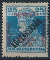 ** Szeged 1919 Károly/Köztársaság 25f Bodor Vizsgálójellel (7.500) - Autres & Non Classés