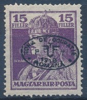 * Debrecen I. 1919 Károly 15f Fekete Felülnyomással Garancia Nélkül (**50.000) - Other & Unclassified
