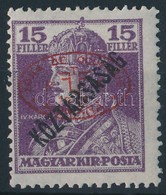 * Debrecen I. 1919 Károly/Köztársaság 15f Piros Felülnyomással, Garancia Nélkül (55.000) - Altri & Non Classificati