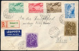 1938 Ajánlott Légi Levél 1,10P Bérmentesítéssel Bécsbe - Altri & Non Classificati