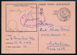 1940-1942 3 Db Tábori Posta Levelezőlap - Altri & Non Classificati