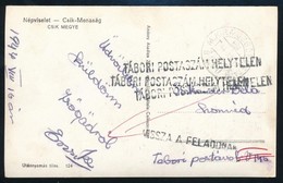 1944 Képeslap Tábori Posta Címre, ,,TÁBORI POSTASZÁM HELYTELEN' + ,,VISSZA A FELADÓNAK' Bélyegzésekkel - Altri & Non Classificati