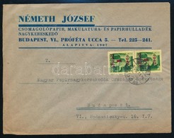 1945 (2. Díjszabás) Helyi Levél Kisegítő 2 X 1P/1P Bérmentesítéssel - Andere & Zonder Classificatie