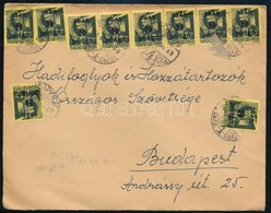 1945 (5. Díjszabás) Helyi Levél Kisegítő 10 X 9P/1f Bérmentesítéssel, 10P-vel Túl Bérmentesítve - Andere & Zonder Classificatie