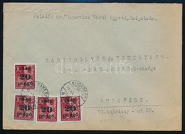 1945 (5. Díjszabás) Helyi Levél Kisegítő 4 X 20P/30f Bérmentesítéssel - Other & Unclassified