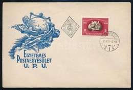 1950 UPU Blokkból Kitépett Bélyeg FDC-n - Andere & Zonder Classificatie