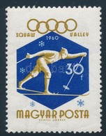 ** 1960 Téli Olimpia 30f Tévnyomattal / Mi 1668 With Plate Variety (törések / Creases) - Altri & Non Classificati